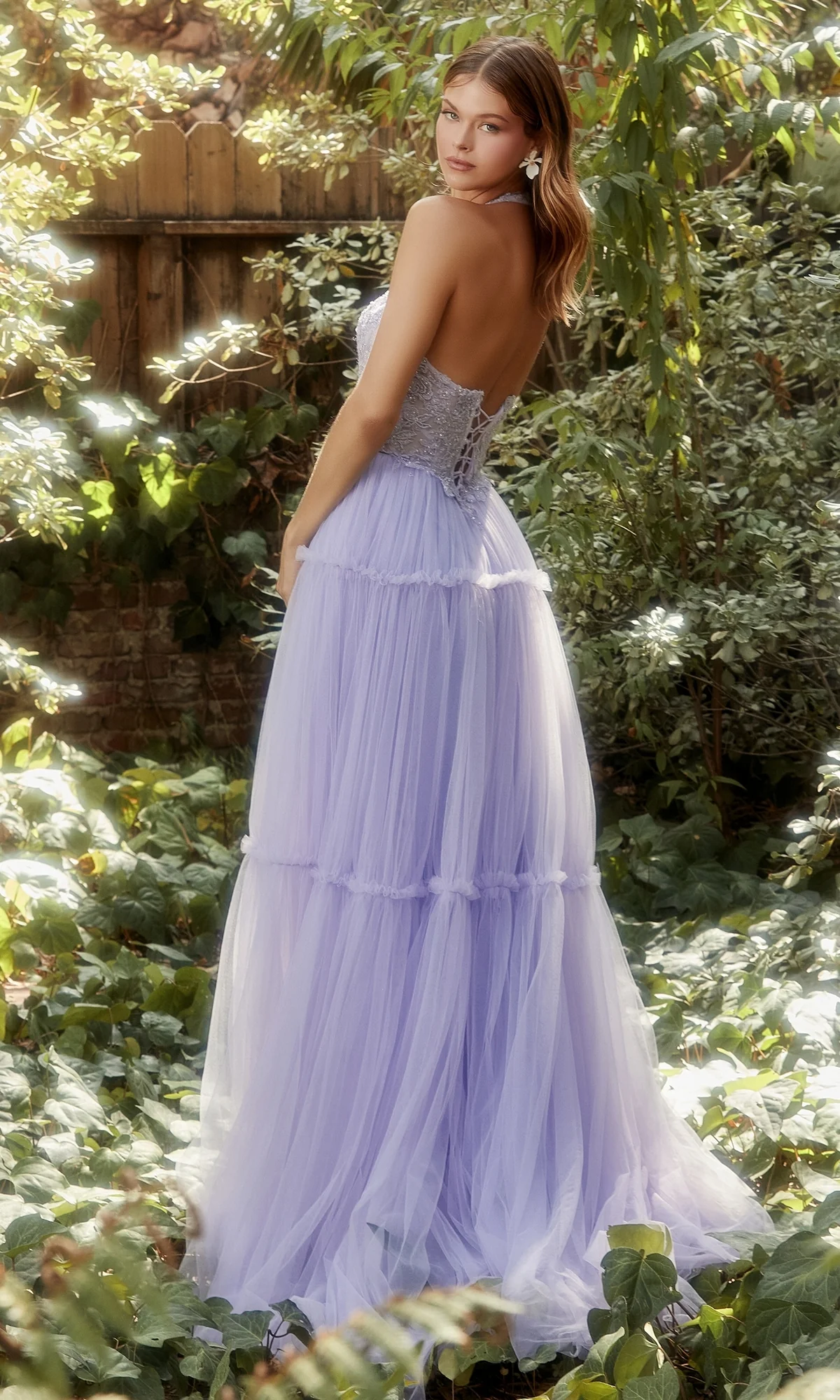Lace-Halter Long A-Line Prom Dress A1206 - Image 7