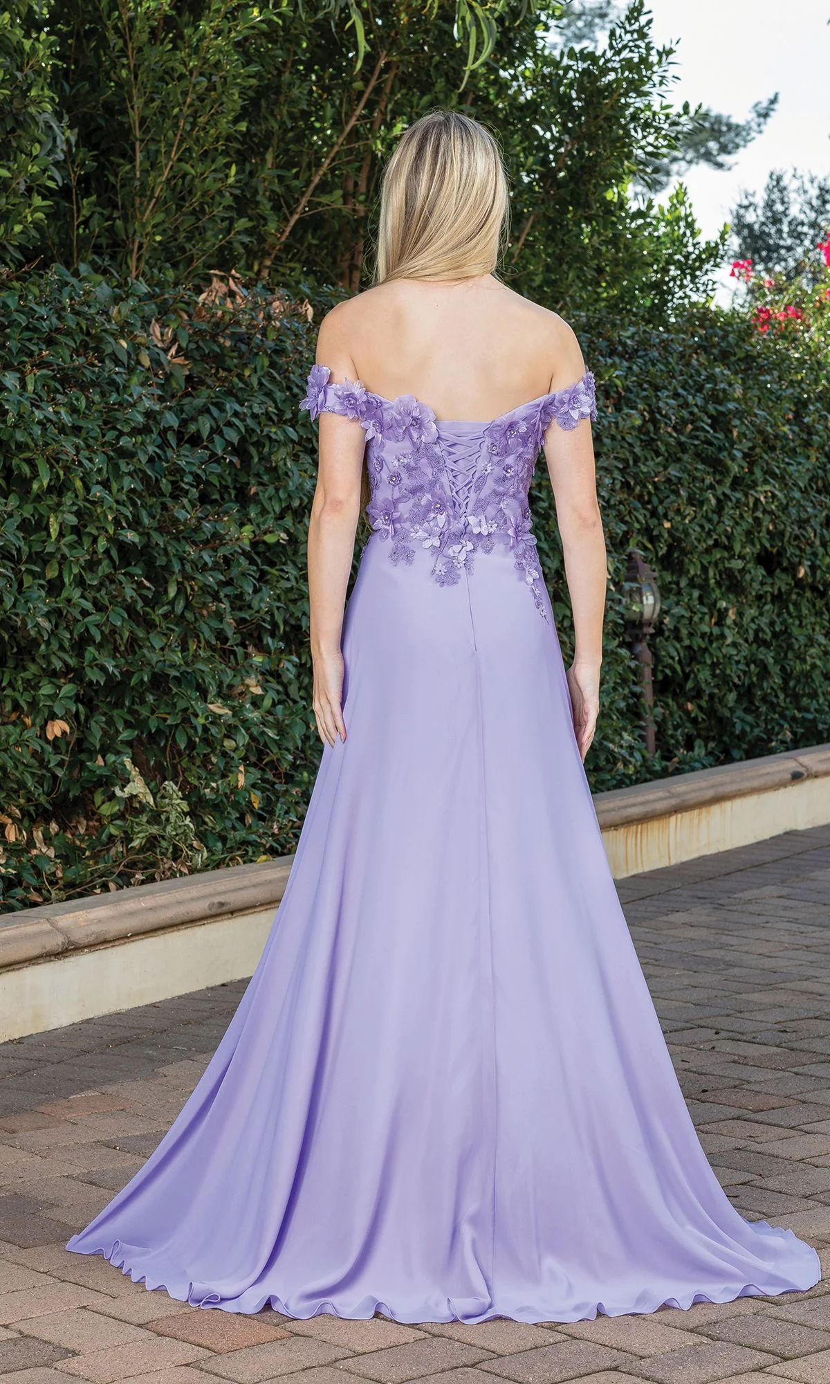 Long Corset-Back Prom Dress with Beaded Bodice - Image 8