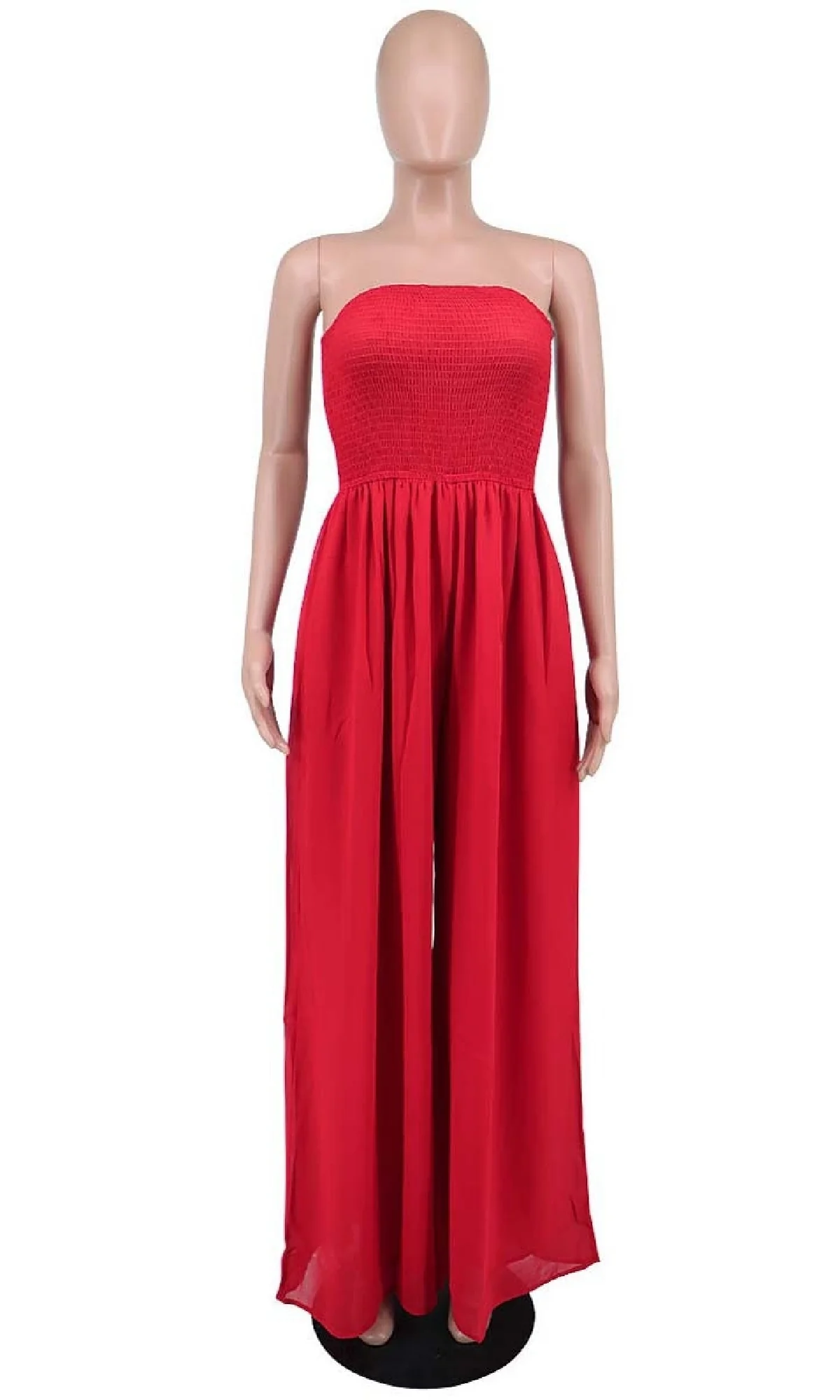 Strapless Casual Wide-Leg Jumpsuit - Image 7