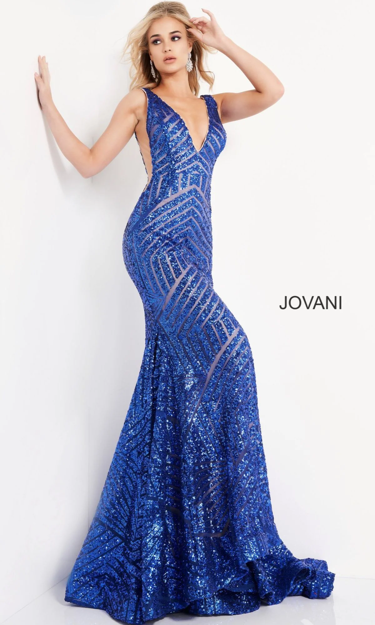 Jovani Plus-Size Mermaid Prom Dress with Sequins - Image 10