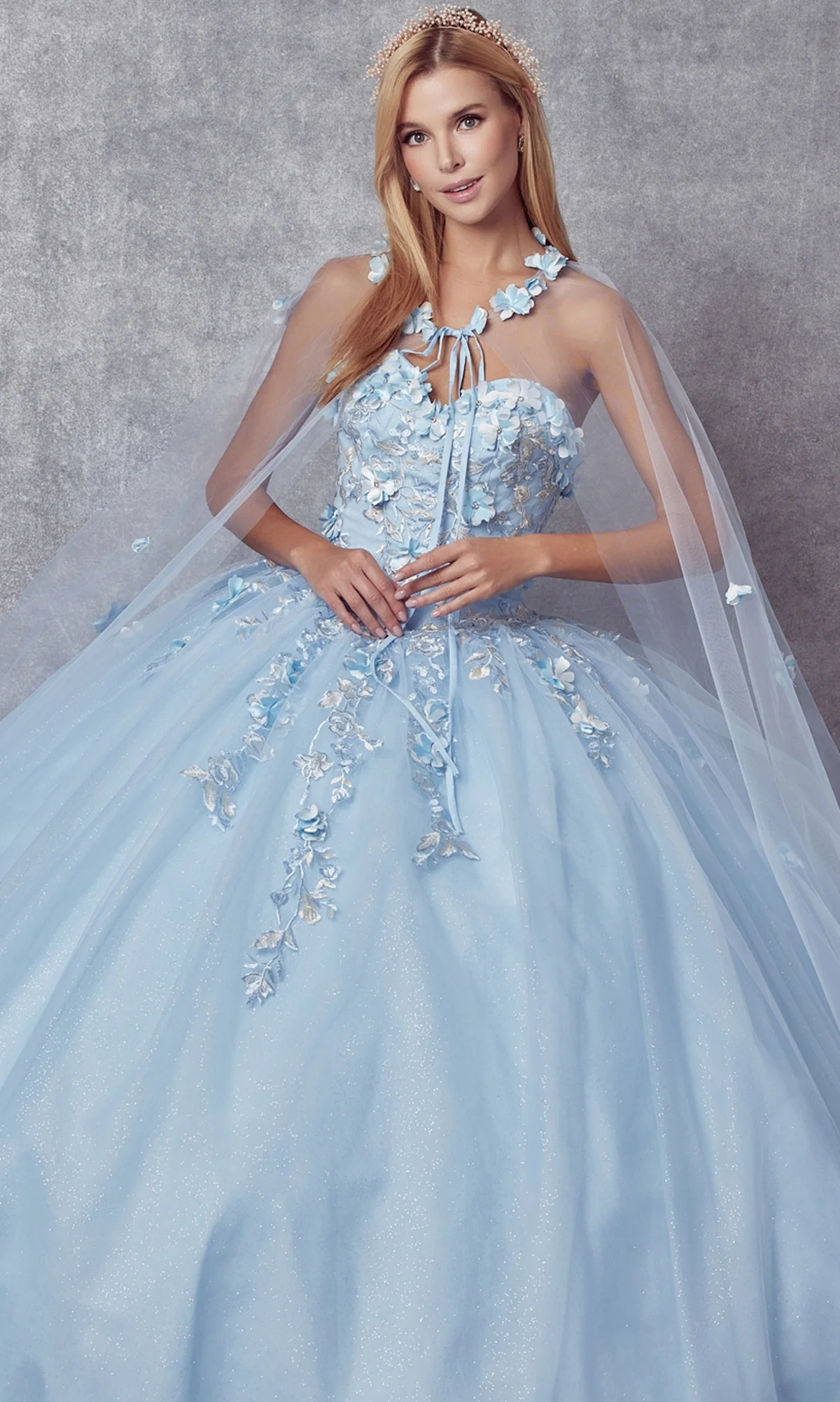 Juliet 1435 Strapless Ball Gown Quinceañera Dress - Image 4