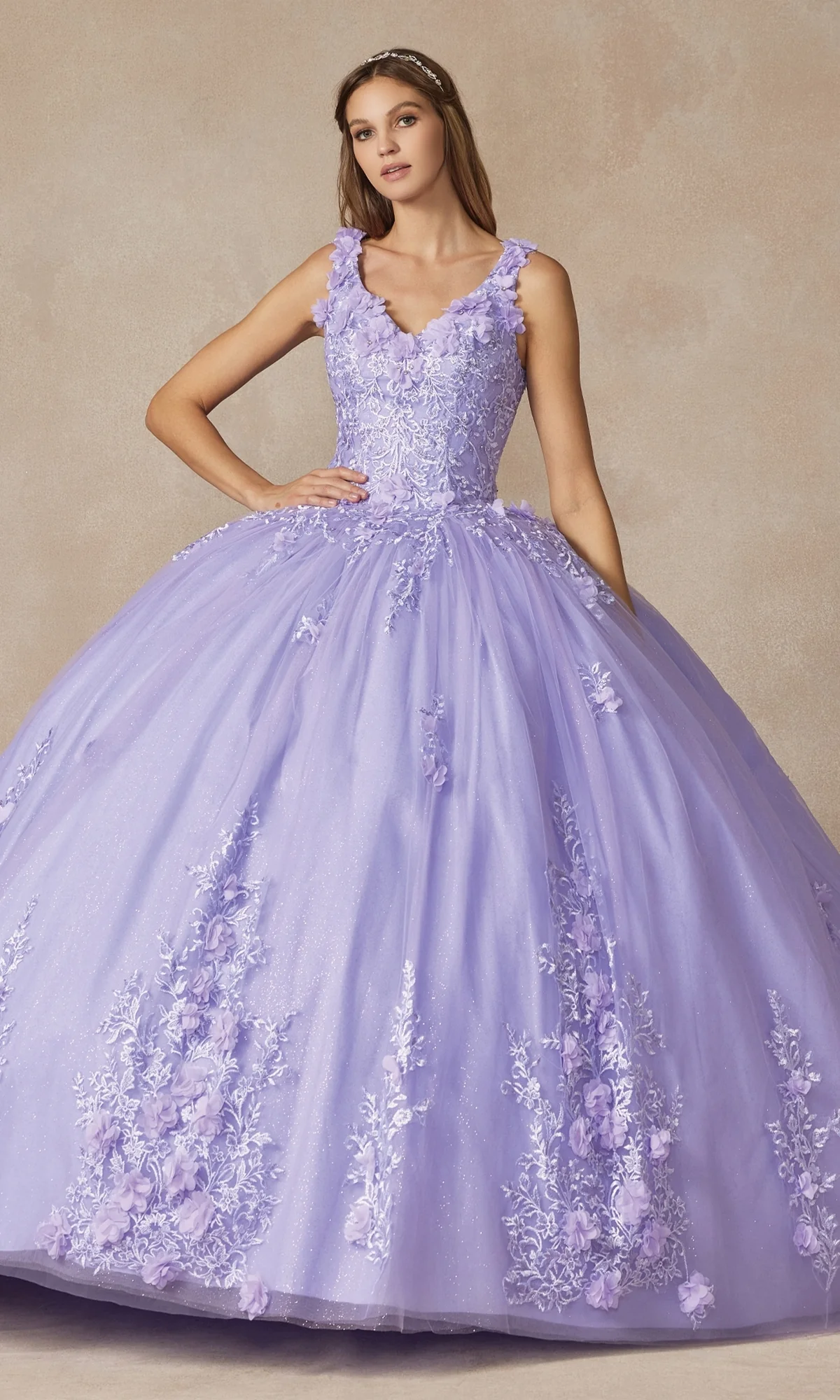 Juliet 1437 Lilac Purple Quinceañera Dress - Image 3