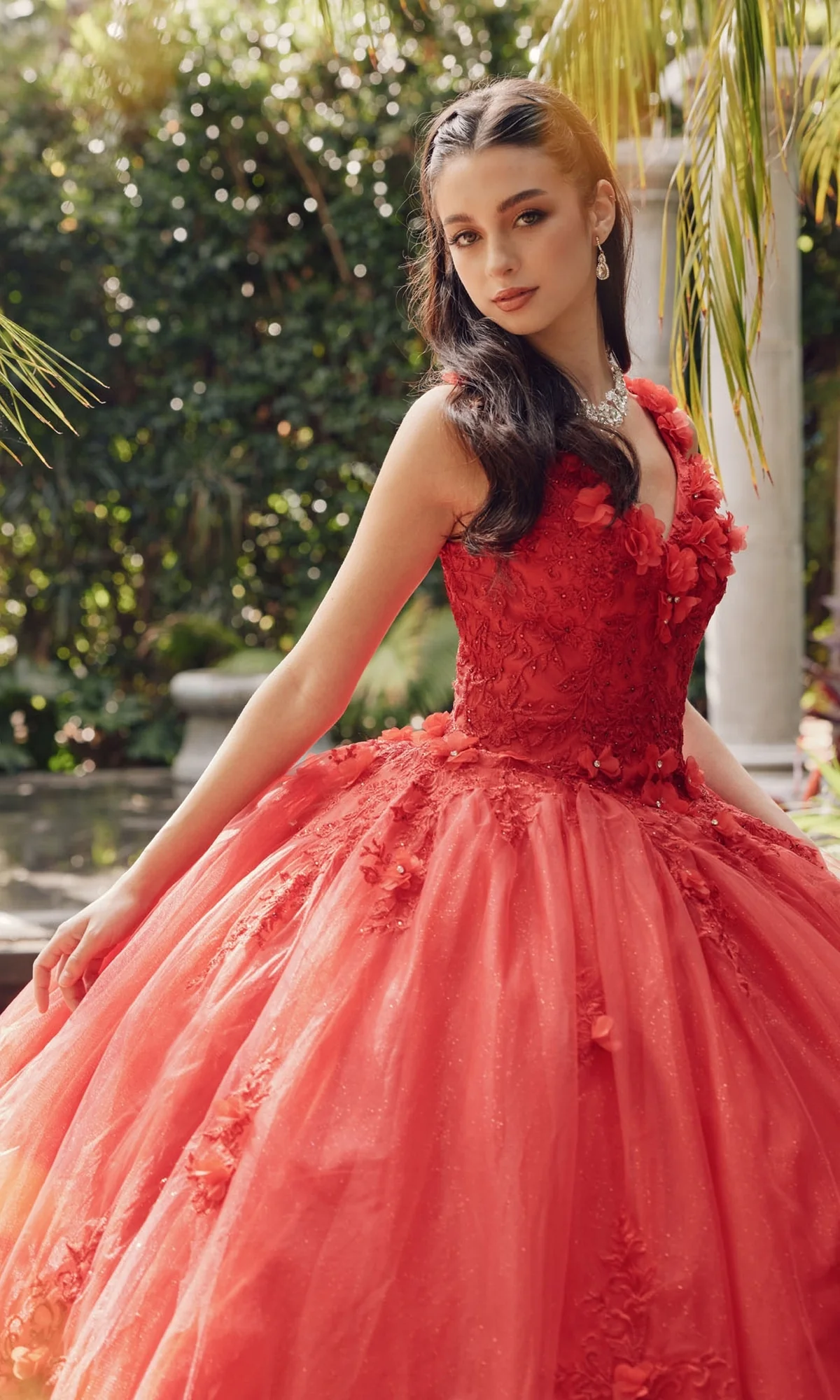 Juliet 1437R Red Ball Gown Quinceañera Dress - Image 8