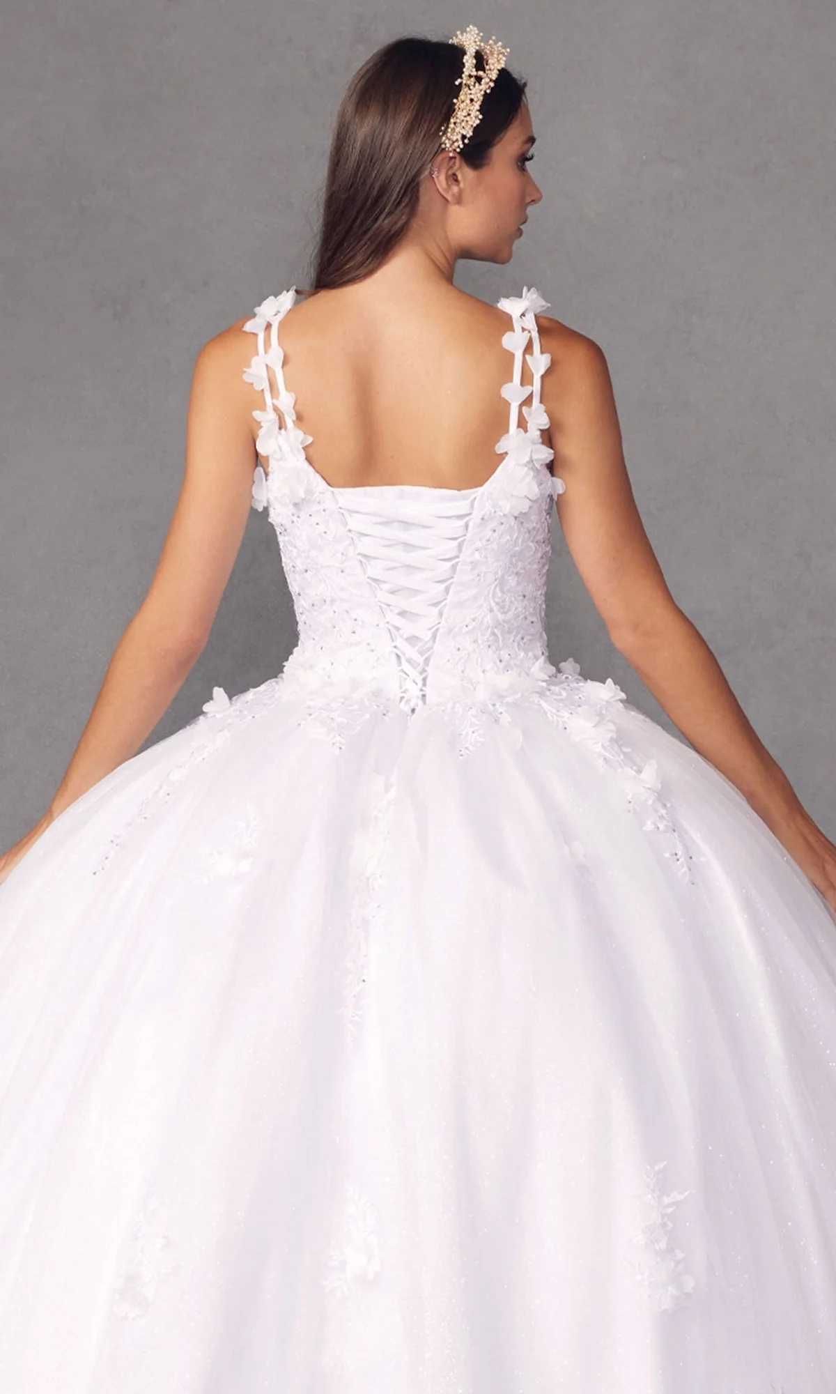 Juliet 1437W Traditional White Quinceañera Dress - Image 6
