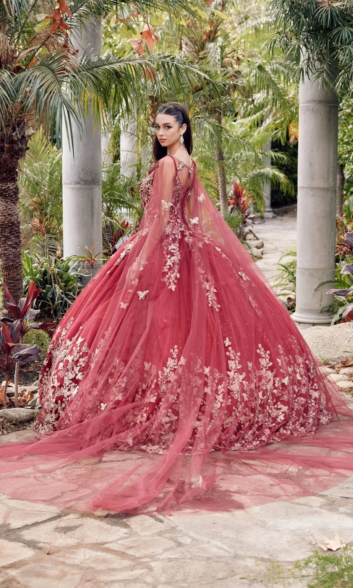 Juliet 1442 Quinceañera Dress with Sheer Cape - Image 16