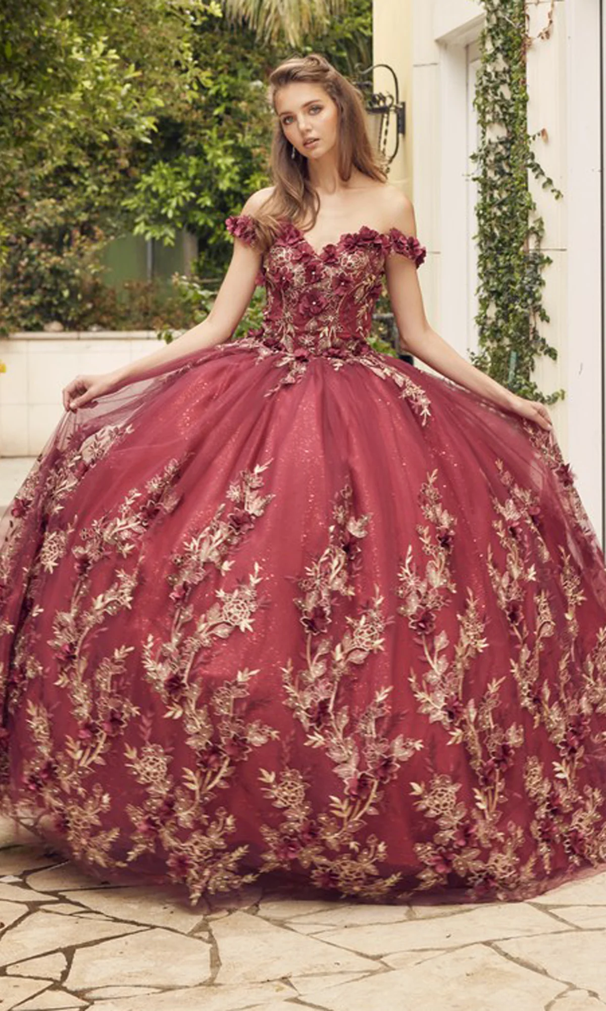 Juliet 1447 Off-the-Shoulder Quinceañera Dress - Image 11