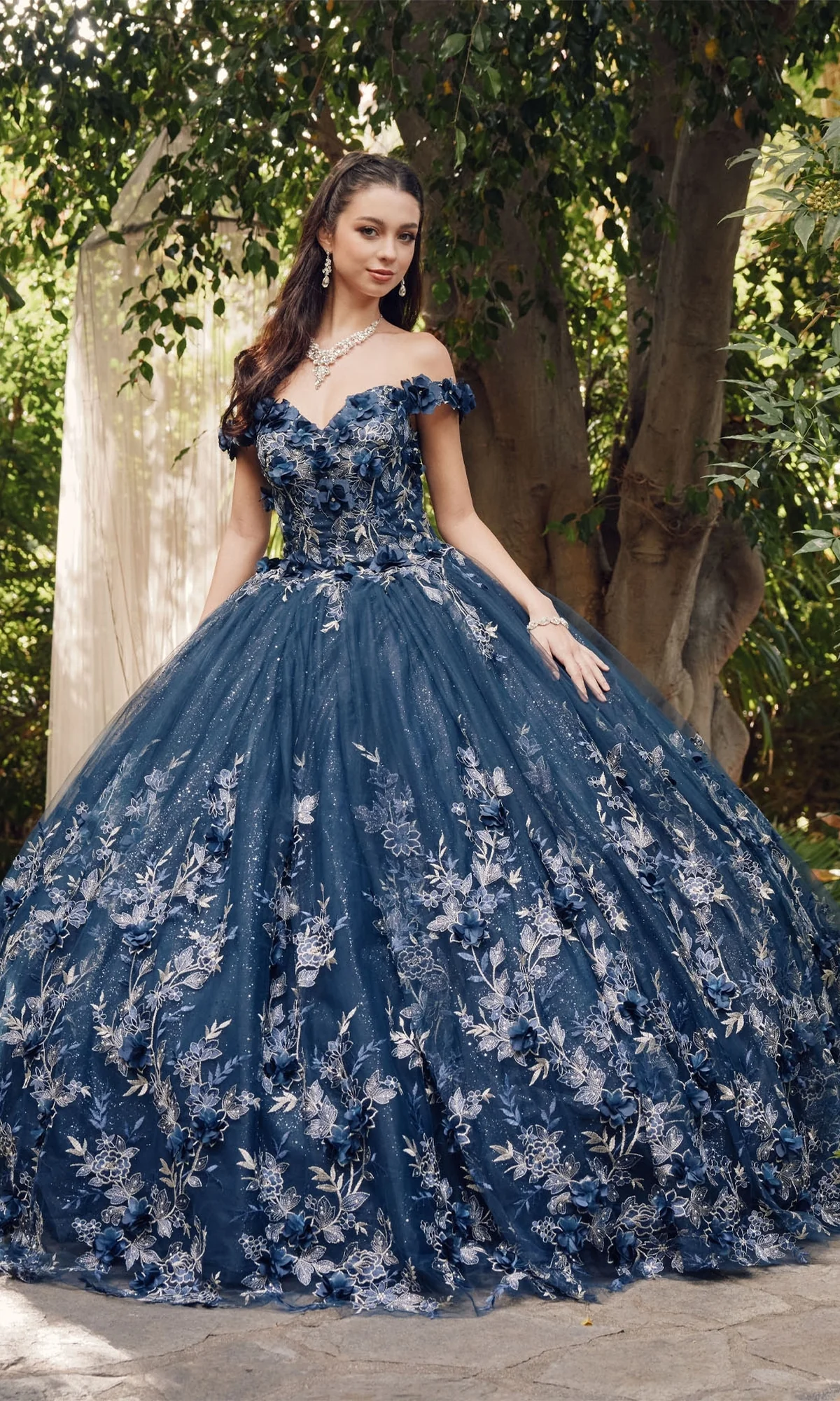 Juliet 1447 Off-the-Shoulder Quinceañera Dress - Image 12