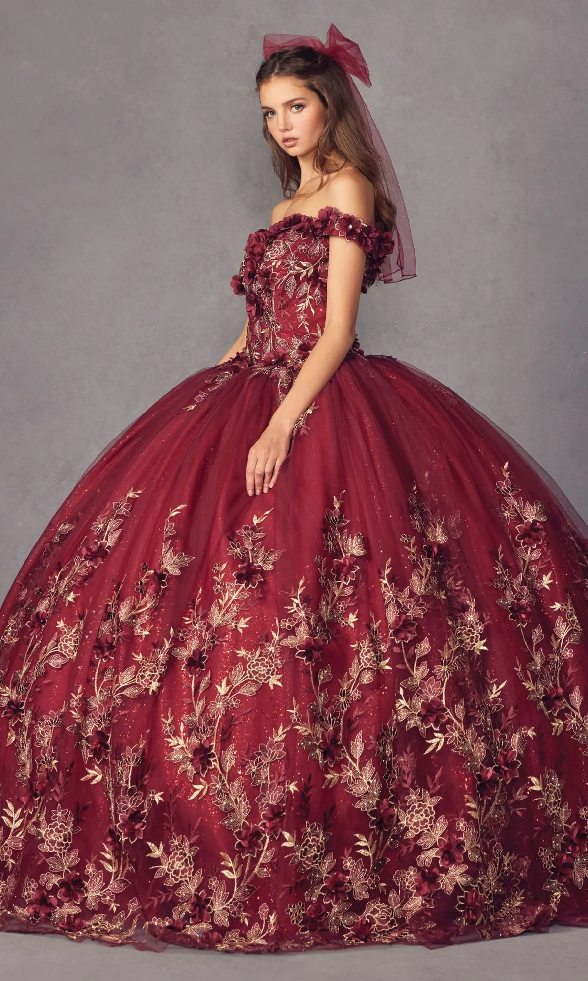 Juliet 1447 Off-the-Shoulder Quinceañera Dress - Image 8