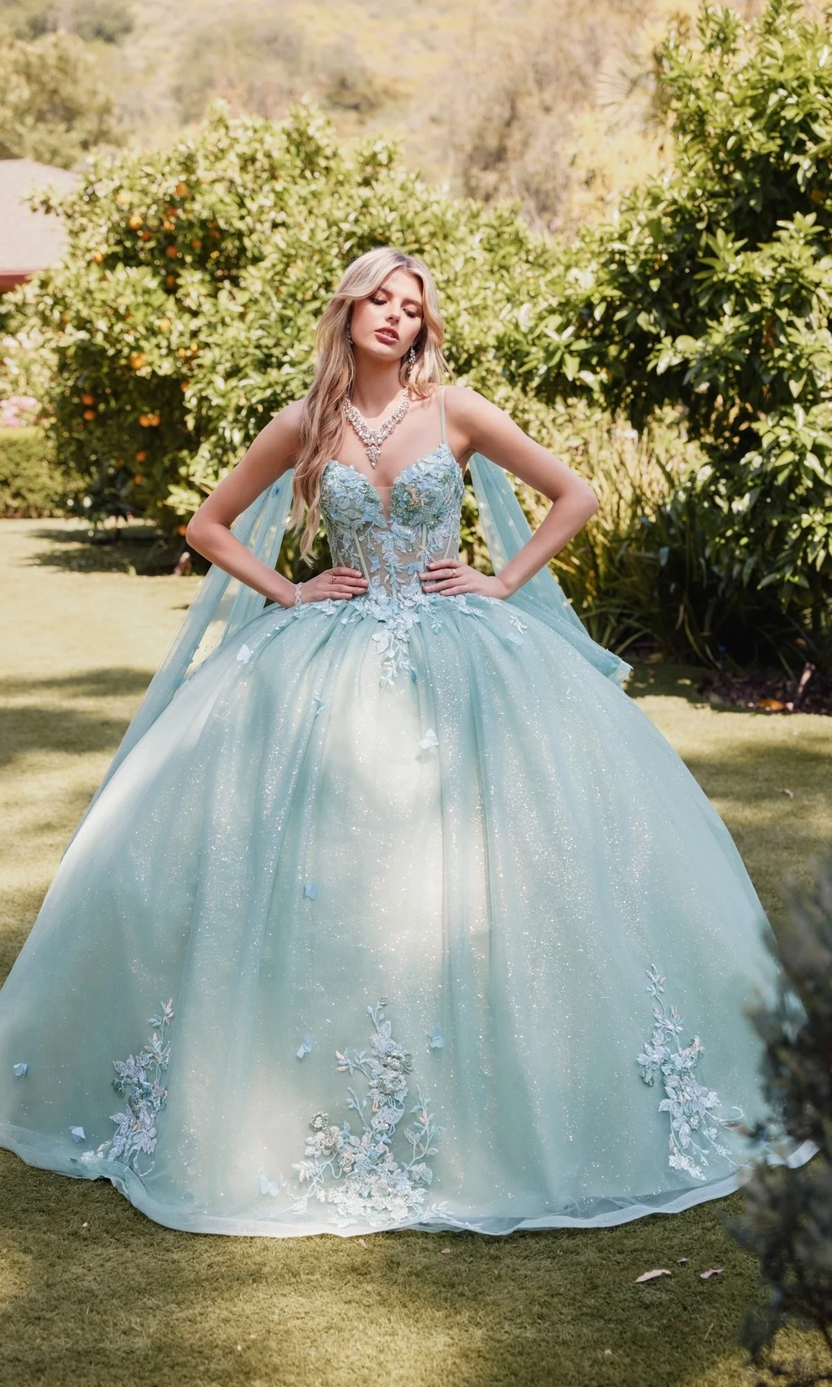 Sage Green Quinceanera Dress: Juliet JT1466H - Image 3