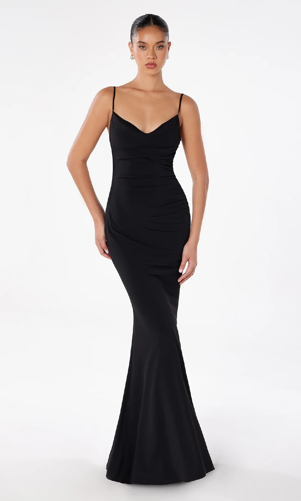 Cowl Open-Back Long Prom Dress: Astee T2008 - Image 11