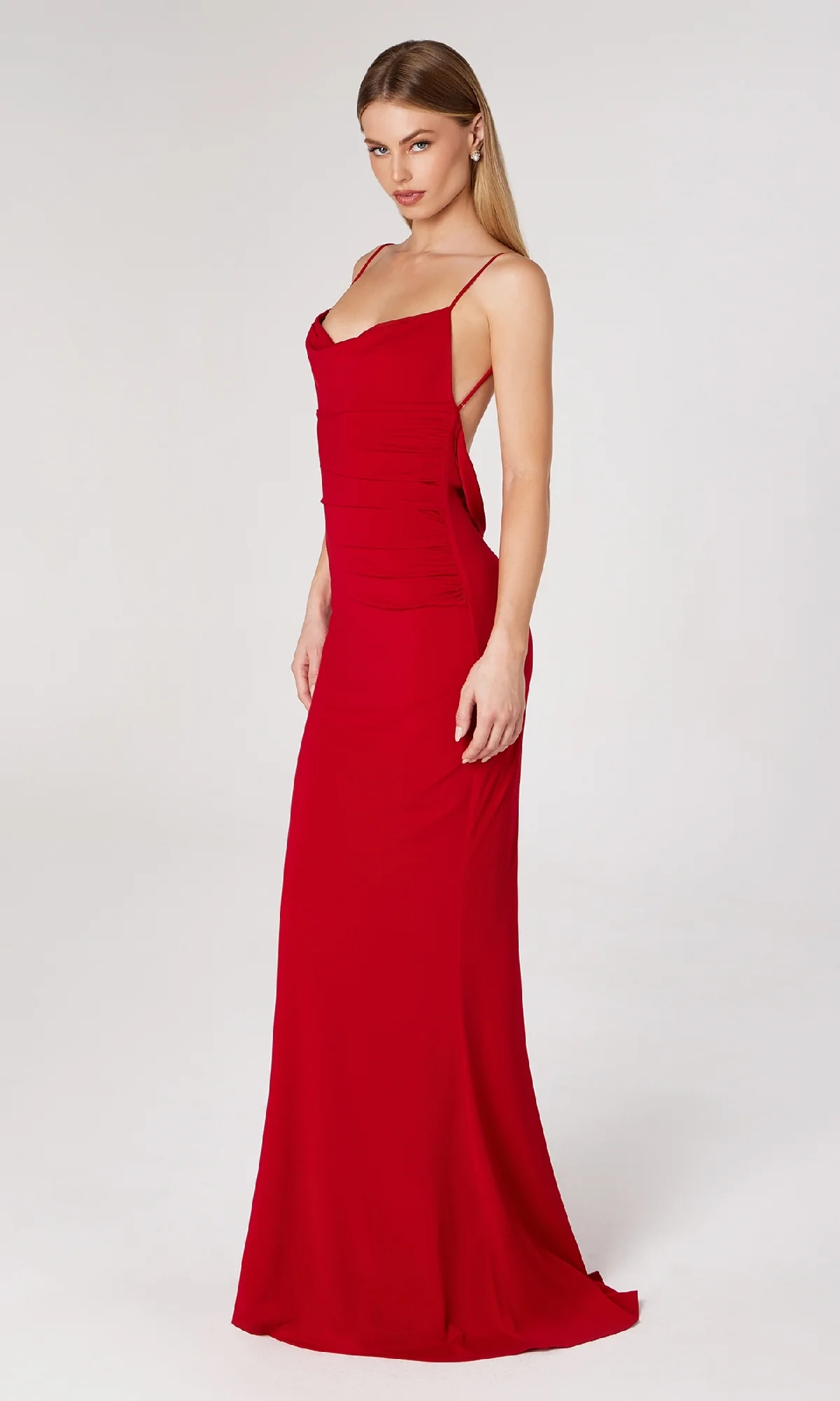 Cowl Open-Back Long Prom Dress: Astee T2008 - Image 16