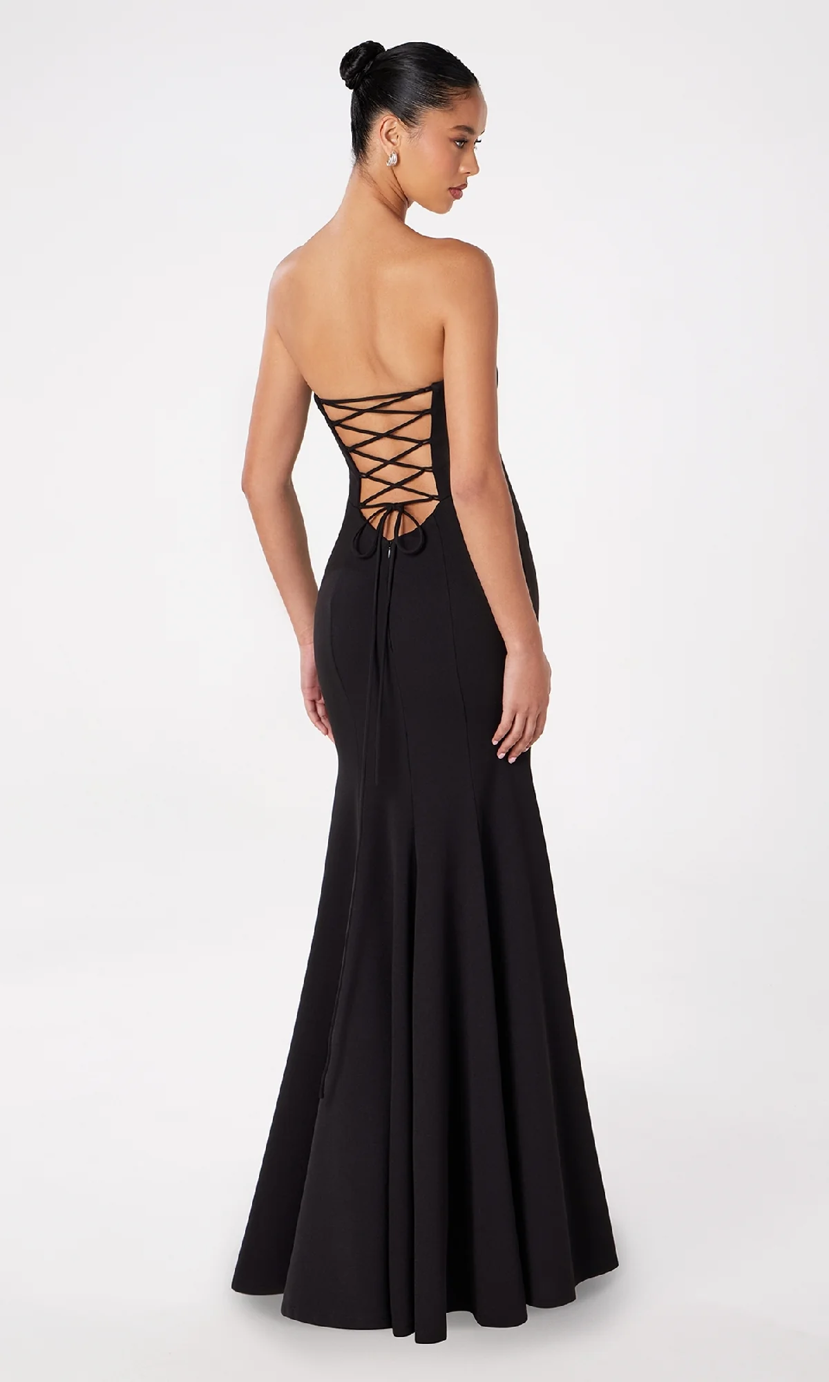Lace-Up Strapless Long Prom Dress: Astee T2010 - Image 7