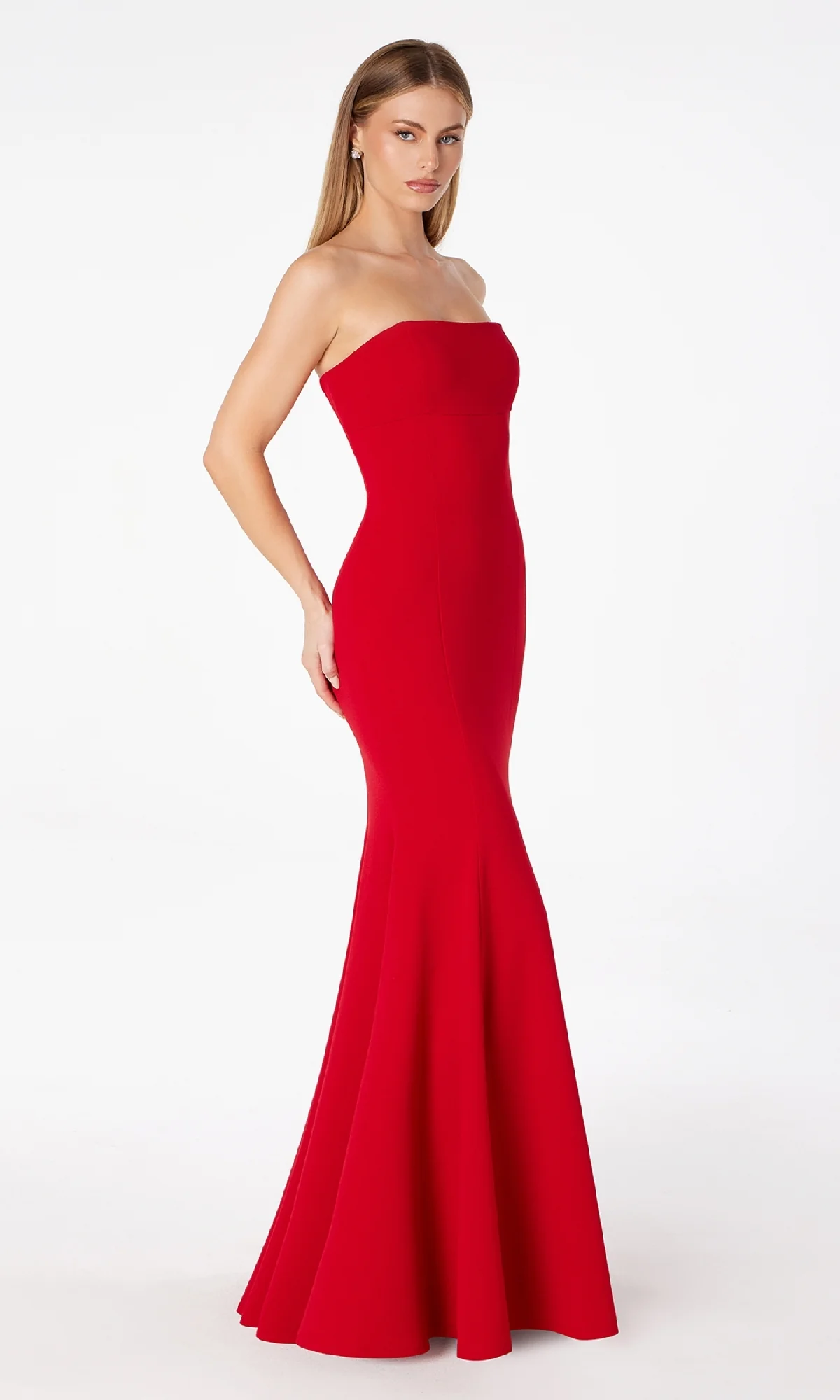 Lace-Up Strapless Long Prom Dress: Astee T2010 - Image 9