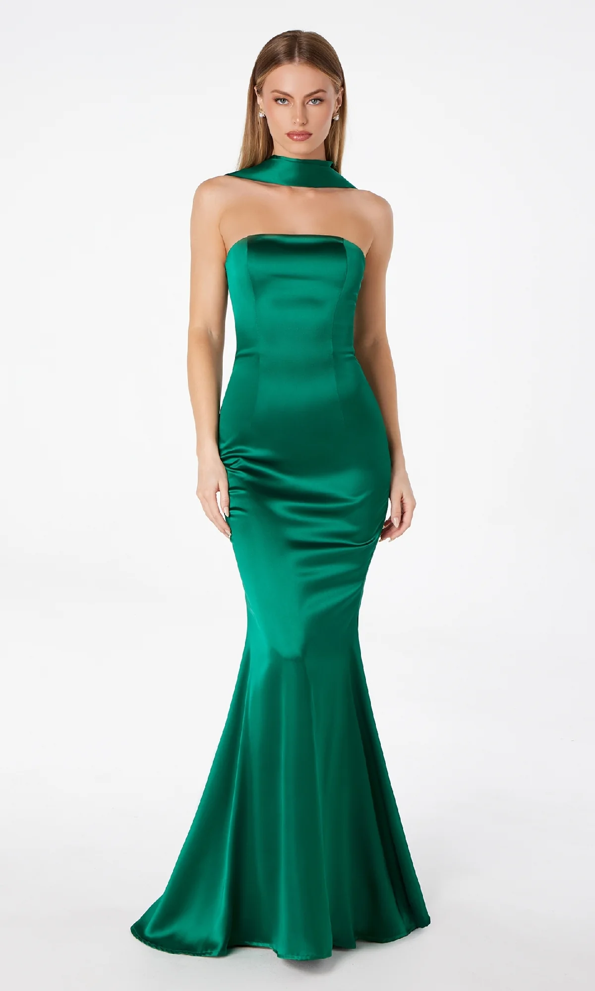 Choker-Sash Strapless Long Prom Dress: Astee T2012 - Image 22