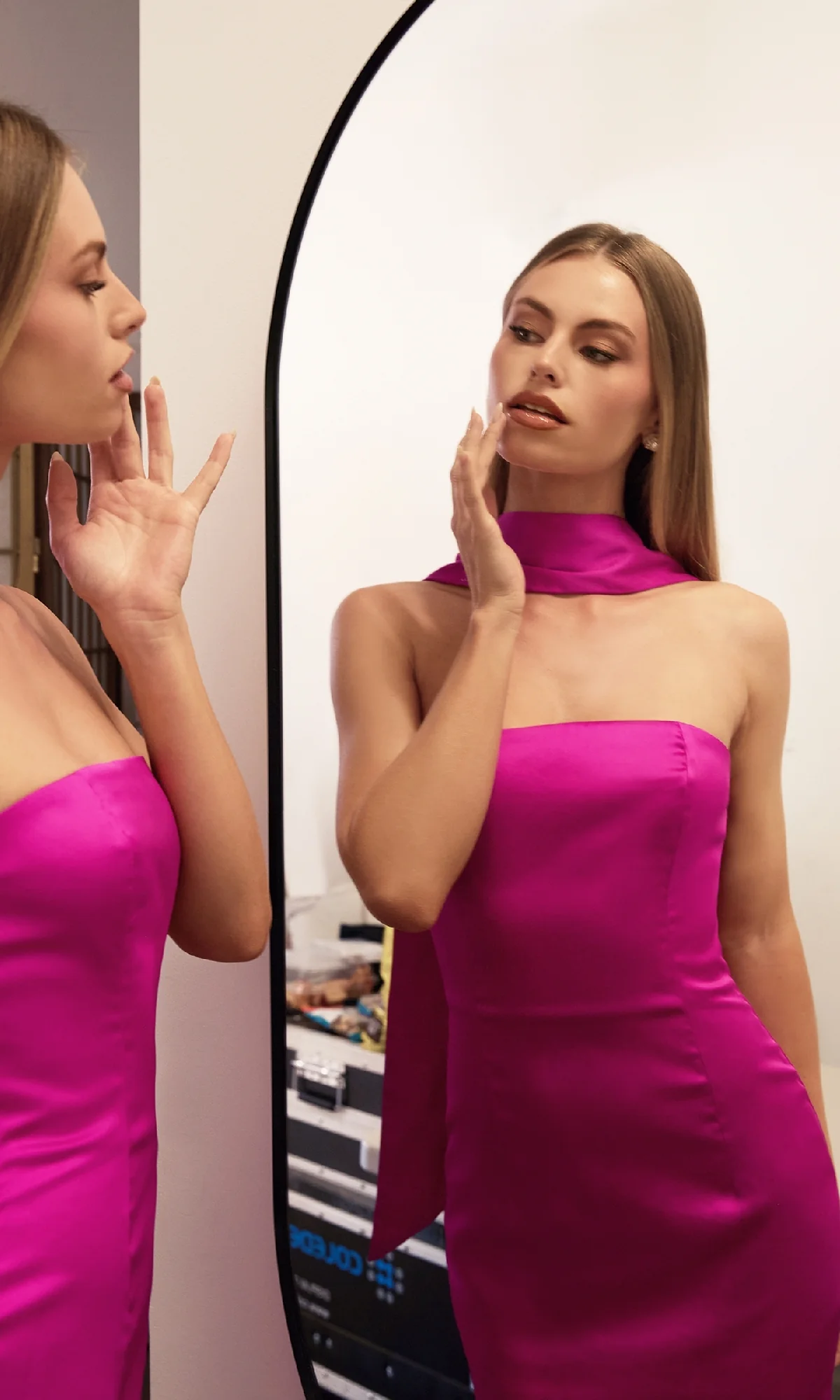 Choker-Sash Strapless Long Prom Dress: Astee T2012 - Image 26