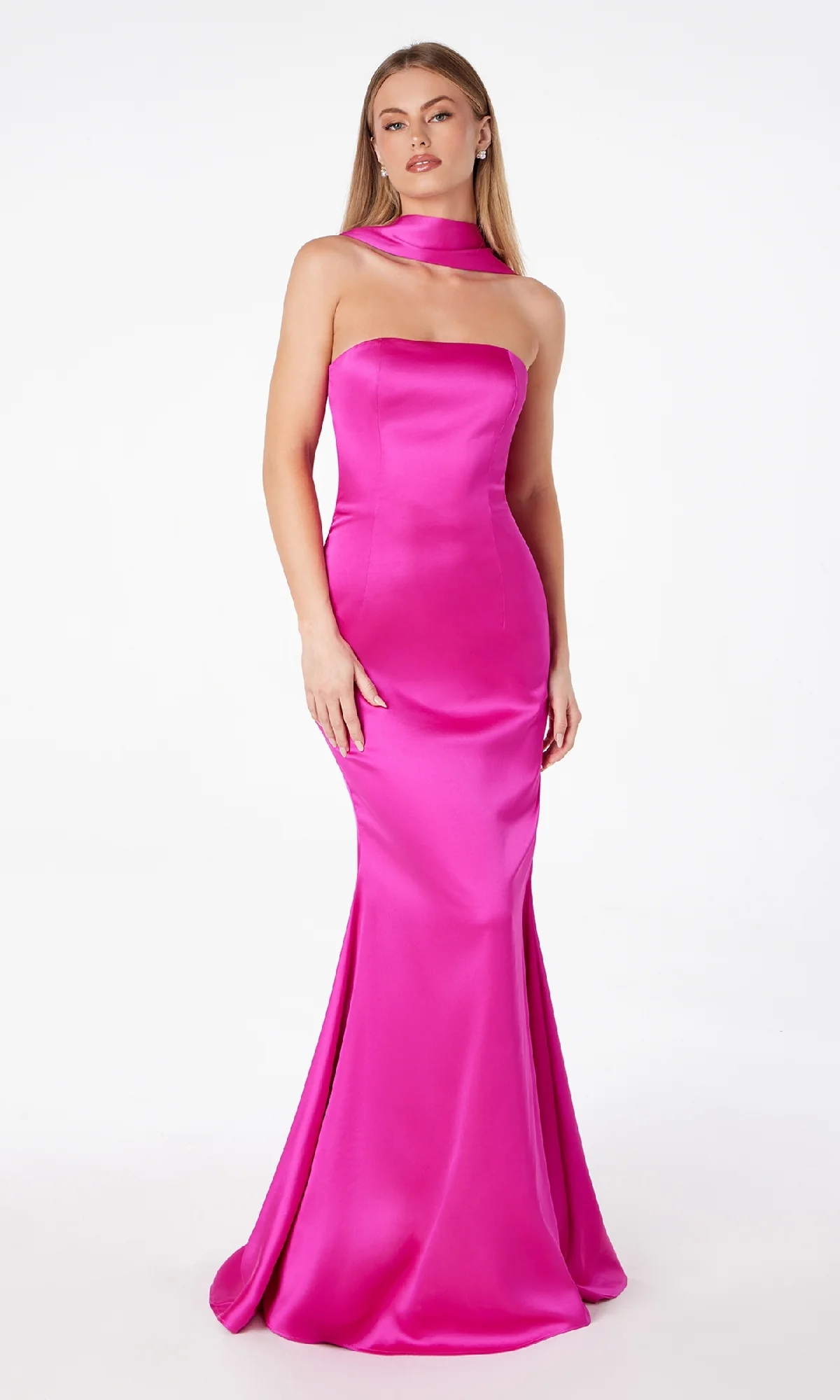 Choker-Sash Strapless Long Prom Dress: Astee T2012 - Image 28