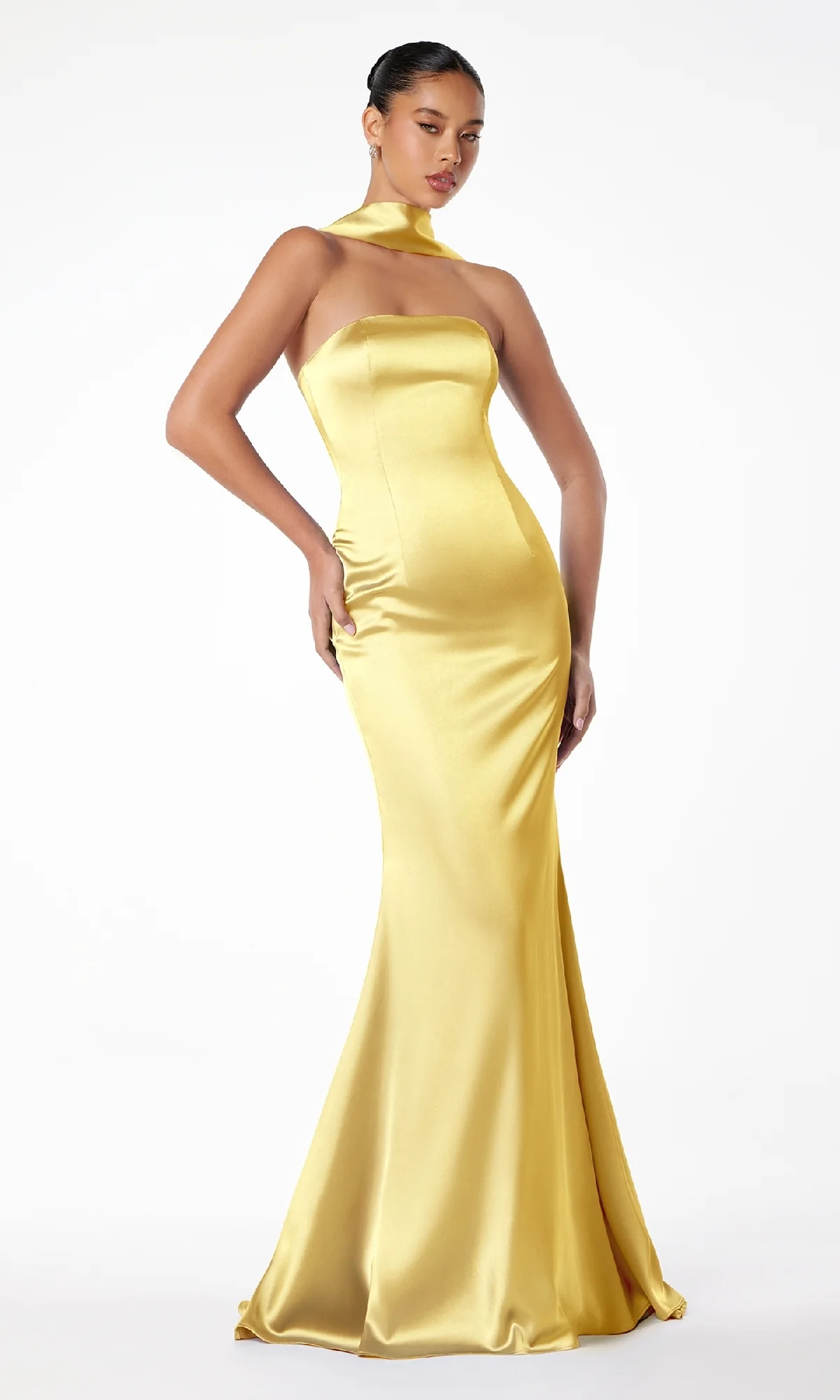 Choker-Sash Strapless Long Prom Dress: Astee T2012 - Image 31