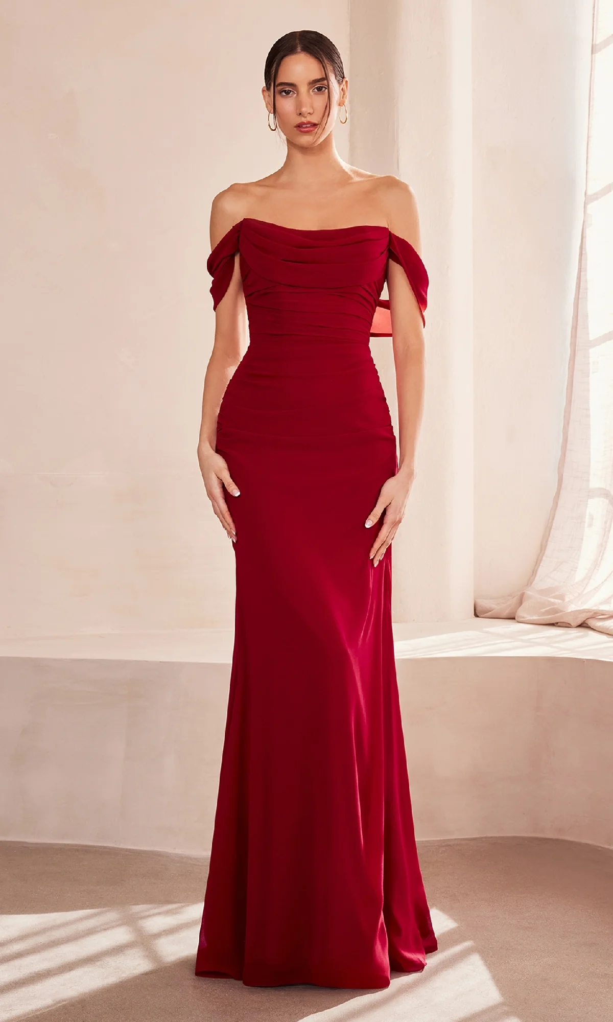 Off-Shoulder Classic Prom Gown: Amoris T705 - Image 4