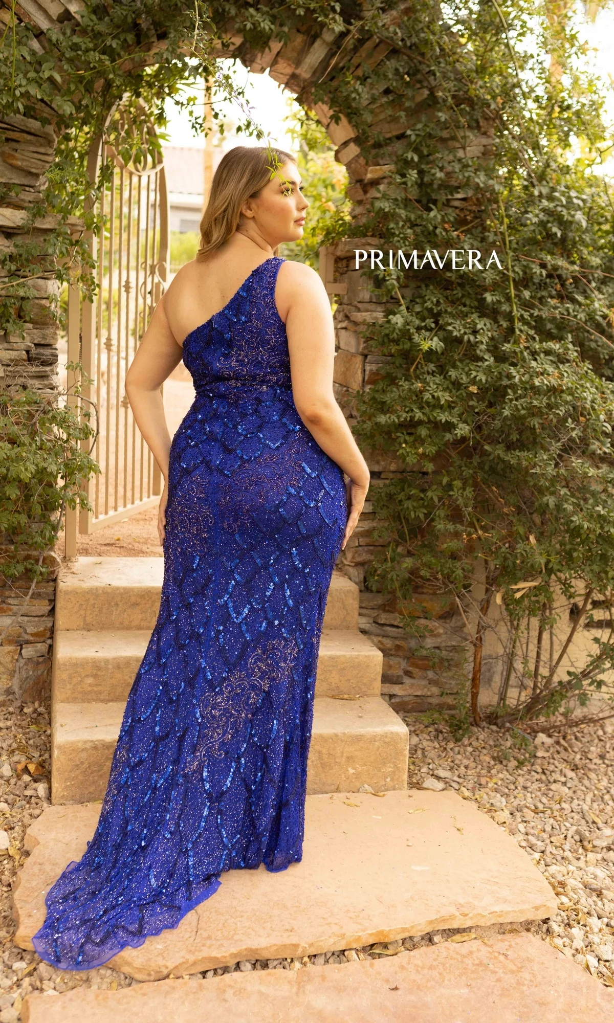 One-Shoulder Sequin Plus-Size Prom Dress 14002 - Image 13